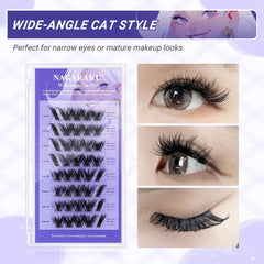 Pestañas Nagaraku DIY Wide-Angle Cat Style