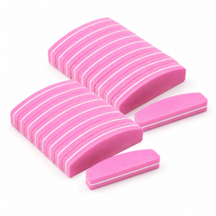 LIMA / PULIDOR DE UÑAS TIPO MEDIA LUNA ROSAS (20 PZS)