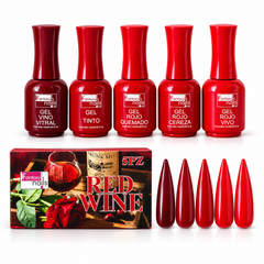 KIT RED WINE 5 PIEZAS – FANTASY NAILS