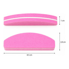 LIMA / PULIDOR DE UÑAS TIPO MEDIA LUNA ROSAS (20 PZS)